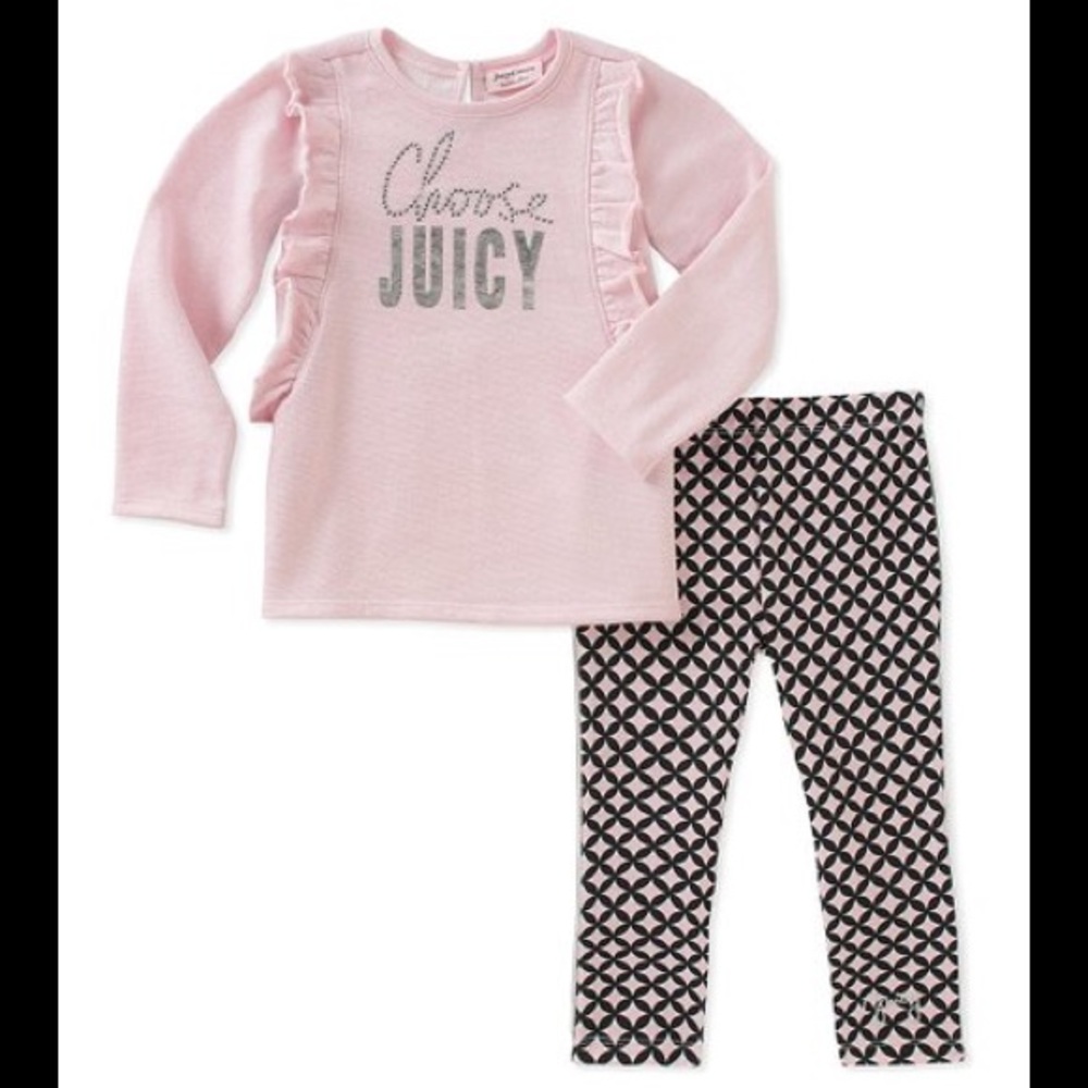 Juicy Couture Pink Choose Juicy Tee & Leggings